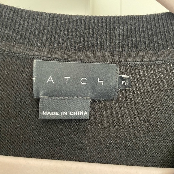 Hatch The Eliza Dress black short sleeve midi dress size 3/ large - Picture 3 of 7